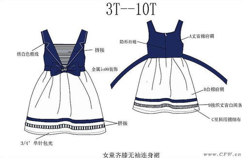 海军风系列女童连身裙 时尚与经典的完美结合