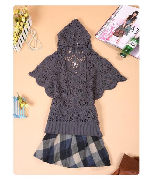 韩版钩针毛衣详细图解与编织方法